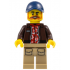 City Jungle Pilot - Dark Brown Jacket over Red Shirt, Dark Tan Legs, Dark Blue Cap – ГРАДСКИ