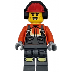 Construction Worker - Male, Reddish Orange Safety Jacket, Reflective Stripe, Dark Bluish Gray Overal – ГРАДСКИ