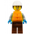 Dock Worker - Female, Neon Yellow Safety Vest, Reddish Brown Legs, White Construction Helmet with Da – ГРАДСКИ