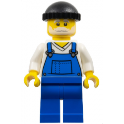 Fisherman - Black Knit Cap, Blue Overalls – ГРАДСКИ