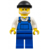 Fisherman - Black Knit Cap, Blue Overalls – ГРАДСКИ