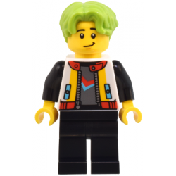 Robot World Patron - Male, White Jacket, Black Legs, Lime Hair – ГРАДСКИ