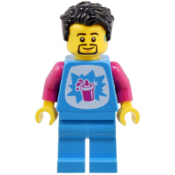 Robot World Slushy Vendor - Male, Dark Azure Shirt and Legs, Black Hair – ГРАДСКИ