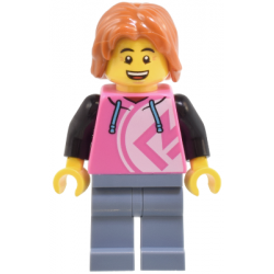 Robot World Patron - Male, Dark Pink Hoodie, Sand Blue Legs, Dark Orange Hair – ГРАДСКИ