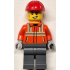 Construction Worker - Male, Reddish Orange Safety Jacket with Reflective Stripes, Dark Bluish Gray L – ГРАДСКИ