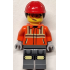 Construction Worker - Female, Reddish Orange Safety Jacket with Reflective Stripes, Dark Bluish Gray – ГРАДСКИ