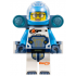 Space Explorer - Female, White Spacesuit with Dark Azure Arms and Helmet, Trans-Clear Visor, Sand Blue Utility Backpack, Glasses – ГРАДСКИ