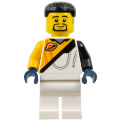 Space Explorer - Male, Bright Light Orange and White Spacesuit, Black Short Hair and Goatee, Hearing Aid – ГРАДСКИ