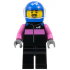 Formula 1 Driver, Alpine - Male, Black and Dark Pink Racing Suit, Blue Helmet, Trans-Clear Visor, Moustache – ГРАДСКИ