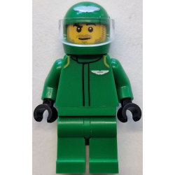 Formula 1 Driver, Aston Martin - Male, Green Racing Suit and Helmet, Trans-Clear Visor, Stubble – ГРАДСКИ