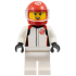 Formula 1 Driver, Haas - Female, White Racing Suit, Red Helmet, Trans-Clear Visor – ГРАДСКИ
