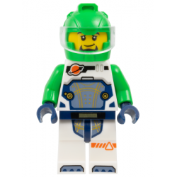 Astronaut - Male, White Spacesuit with Bright Green Arms, Bright Green Helmet, Trans-Clear Visor, Goatee – ГРАДСКИ