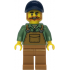 Farmer - Male, Medium Nougat Overalls over Sand Green Shirt, Medium Nougat Legs, Dark Blue Cap, Beard – ГРАДСКИ