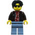 Sports Car Driver - Male, Dark Brown Jacket over Red Hawaiian Shirt, Sand Blue Legs, Black Hair Wavy, Sunglasses – ГРАДСКИ