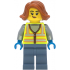 Scrapyard Worker - Female, Neon Yellow Safety Vest with Reflective Stripes, Sand Blue Legs, Dark Orange Hair, Beauty Mark – ГРАДСКИ
