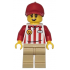 Hot Dog Soapbox Race Car Driver (Vendor) - Female, Red and White Striped Shirt, Tan Legs, Red Ball Cap with Reddish Brown Ponytail – ГРАДСКИ