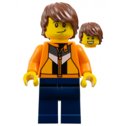 Soapbox Race Reporter - Male, Orange Jacket with Panels and Zipper, Dark Blue Legs, Reddish Brown Tousled Hair – ГРАДСКИ