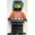 Diver - Male, Reddish Orange Wetsuit, Black Legs, Helmet, Air Tanks and Flippers, Trans-Light Blue Visor, Dark Brown Stubble – ГРАДСКИ