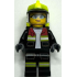 Fire - Female, Black Open Jacket and Legs with Reflective Stripes and Red Collar, Neon Yellow Fire Helmet, Trans-Clear Visor – ГРАДСКИ