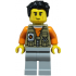 Adventurer - Male, Dark Tan Vest over Orange Shirt, Light Bluish Gray Legs, Black Hair – ГРАДСКИ