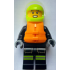 Fire - Male, Black Jacket and Legs with Reflective Stripes and Red Collar, Neon Yellow Helmet, Trans-Clear Visor, Orange Life Jacket – ГРАДСКИ