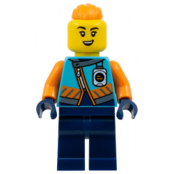 Arctic Explorer - Female, Medium Azure Jacket, Name Badge, Orange Topknot Braid Hair – ГРАДСКИ