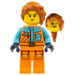 Arctic Photographer - Female, Orange Jacket and Legs, Medium Azure Trim, Dark Orange Hair – ГРАДСКИ