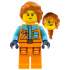 Arctic Photographer - Female, Orange Jacket and Legs, Medium Azure Trim, Dark Orange Hair – ГРАДСКИ