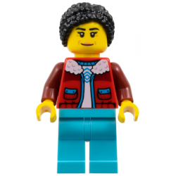 Arctic Explorer - Female, Red Coat over White Shirt, Medium Azure Legs, Black Hair – ГРАДСКИ