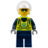 Police - City Officer Male, Neon Yellow Safety Vest, Dark Blue Legs, White Flight Helmet, Trans-Clear Visor, Neck Bracket – ГРАДСКИ