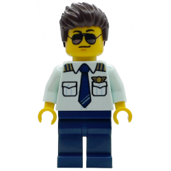Air Ambulance Pilot - Male, Light Aqua Shirt with Tie, Dark Blue Legs, Dark Brown Hair, Sunglasses – ГРАДСКИ