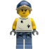 Tow Truck Operator - Female, White Sleeveless Shirt with Oil Stains, Sand Blue Legs with Shirt Sleeves with Oil Stains, Dark Blue Beanie, Dark Tan Hair – ГРАДСКИ