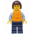Police - City Officer Female, Bright Light Blue Uniform with Dark Bluish Gray Belt, Dark Blue Legs, Dark Brown Bob Cut Hair, Orange Life Jacket – ГРАДСКИ