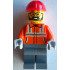 Construction Worker - Male, Reddish Orange Safety Jacket with Reflective Stripes, Dark Bluish Gray Legs, Red Construction Helmet, Beard – ГРАДСКИ