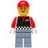 Fries Food Truck Vendor - Female, Black Vest, Sand Blue Legs, Red Cap – ГРАДСКИ