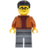 EV Supercar Driver - Male, Dark Orange Jacket, Dark Bluish Gray Legs, Black Coiled Hair – ГРАДСКИ