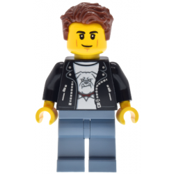 Hot Rod Driver - Male, Black Leather Jacket, Sand Blue Legs, Reddish Brown Hair – ГРАДСКИ