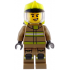 Fire - Male, Dark Tan Jacket and Legs with Reflective Stripes, Neon Yellow Fire Helmet, Trans-Clear Visor, Scuff Mark – ГРАДСКИ