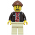 Taxi Driver - Male, Dark Brown Jacket over Red Hawaiian Shirt, Tan Legs, Reddish Brown Flat Cap – ГРАДСКИ