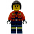 Coast Guard City - Female, Reddish Orange Jacket with Pockets and Reflective Stripes, Dark Blue Legs with Pockets and Reflective Stripes, Dark Brown Bob Cut Hair – ГРАДСКИ
