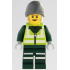 Recycling Worker - Male, Lime Safety Jacket with Reflective Stripes, Dark Green Legs with Reflective Stripes, Dark Bluish Gray Beanie – ГРАДСКИ