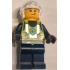 Police - City Officer Male, Neon Yellow Safety Vest, Dark Blue Legs, White Flight Helmet, Trans-Clear Visor, Lopsided Grin / Scared – ГРАДСКИ