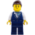 Flight Attendant - Female, Dark Blue Vest, Dark Blue Legs, Dark Brown Hair Bun – ГРАДСКИ