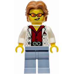 Police - City Bandit Crook Male, White Vest, Medium Nougat Wavy Hair, Sideburns, Orange Glasses – ГРАДСКИ