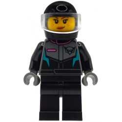 Jet Pilot - Female, Racing Suit with Hawk Head Logo, Black Legs, Black Helmet, Trans-Clear Visor, Sm – ГРАДСКИ