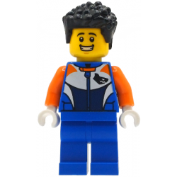 Bike Racer - Male, Racing Suit with Shark Head Logo, Blue Legs, Black Hair Short – ГРАДСКИ