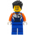 Bike Racer - Male, Racing Suit with Shark Head Logo, Blue Legs, Black Hair Short – ГРАДСКИ