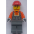 Construction Worker - Male, Dark Bluish Gray Overalls over Reddish Orange Safety Jacket with Reflect – ГРАДСКИ