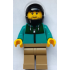 Stunt Driver - Male, Dark Turquoise Jacket with Dark Green Panel, Dark Tan Legs, Black Helmet, Trans – ГРАДСКИ