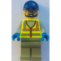 Street Sweeper - Male, Neon Yellow Safety Vest with Reflective Stripes, Olive Green Legs, Dark Blue  – ГРАДСКИ